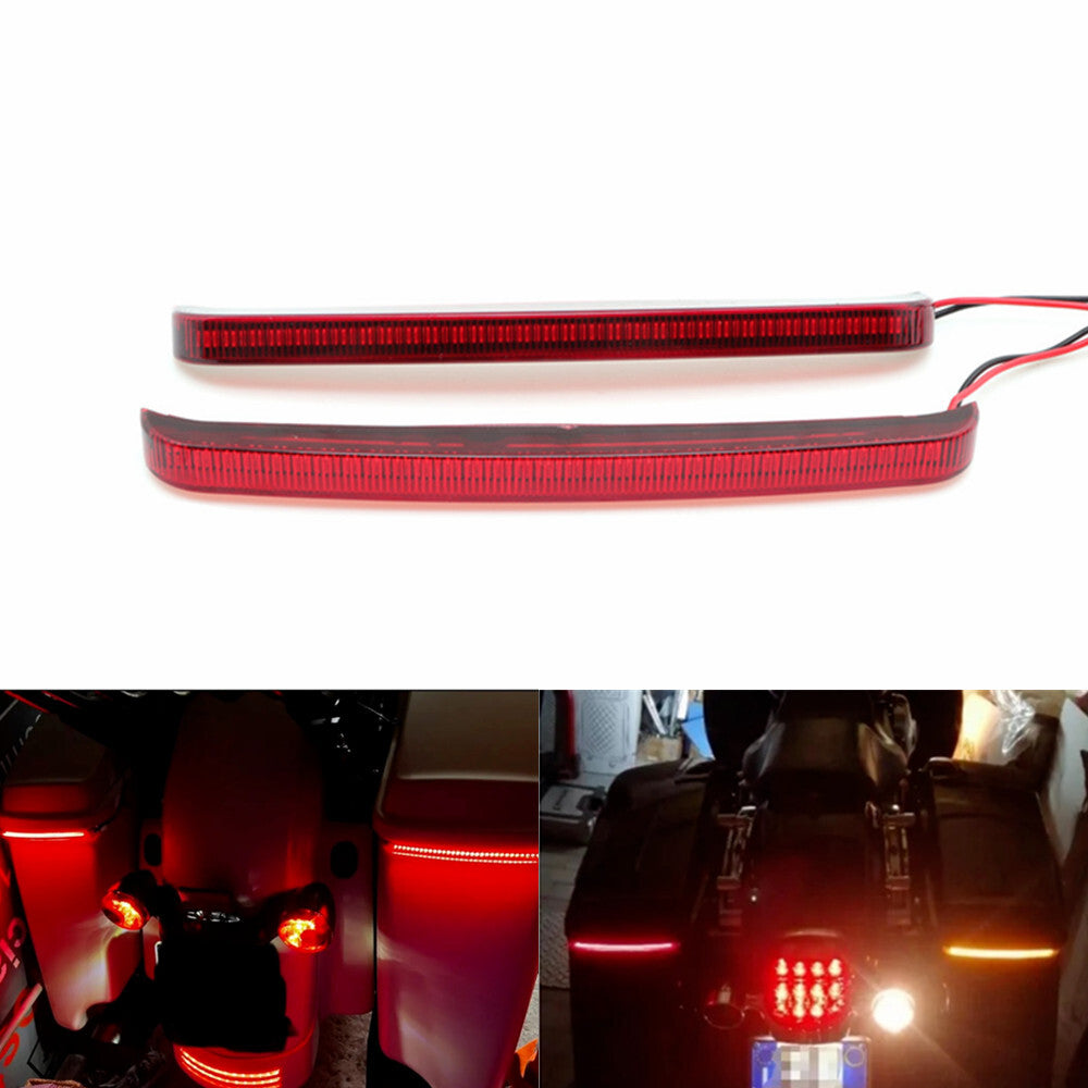 Red LED Saddlebag Brake Flowing Turn Signal Light for Harley Touring 2014-2022 Q