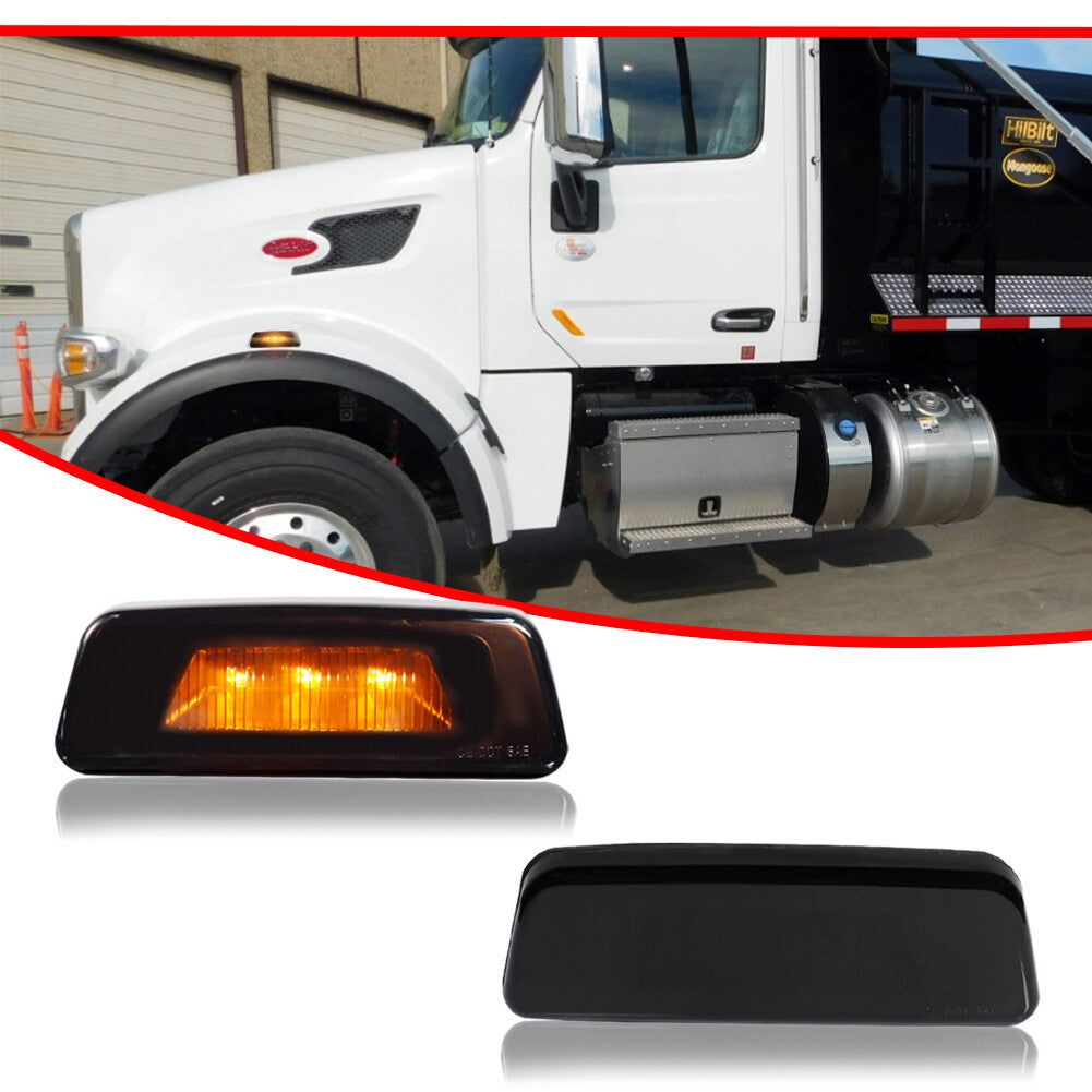 Smoke fender side marker lights suitable for Kenworth T680 T700 T880 15-up for Peterbilt 567