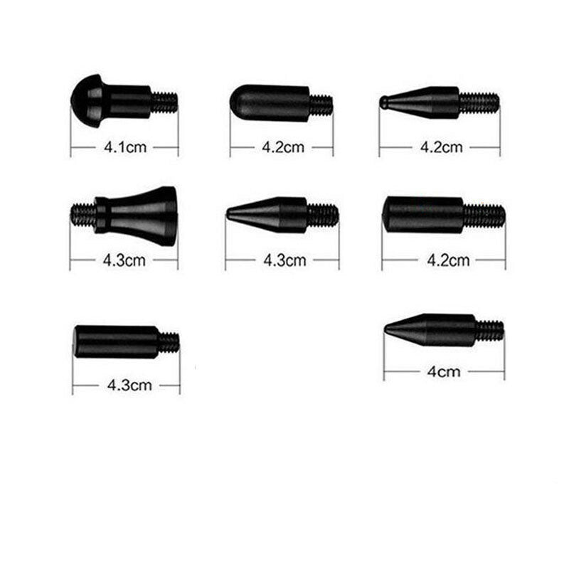 Paintless Dent Removal Tools,Dent Repair Hook Tools, Push Rod with 8pcs Tap Head v