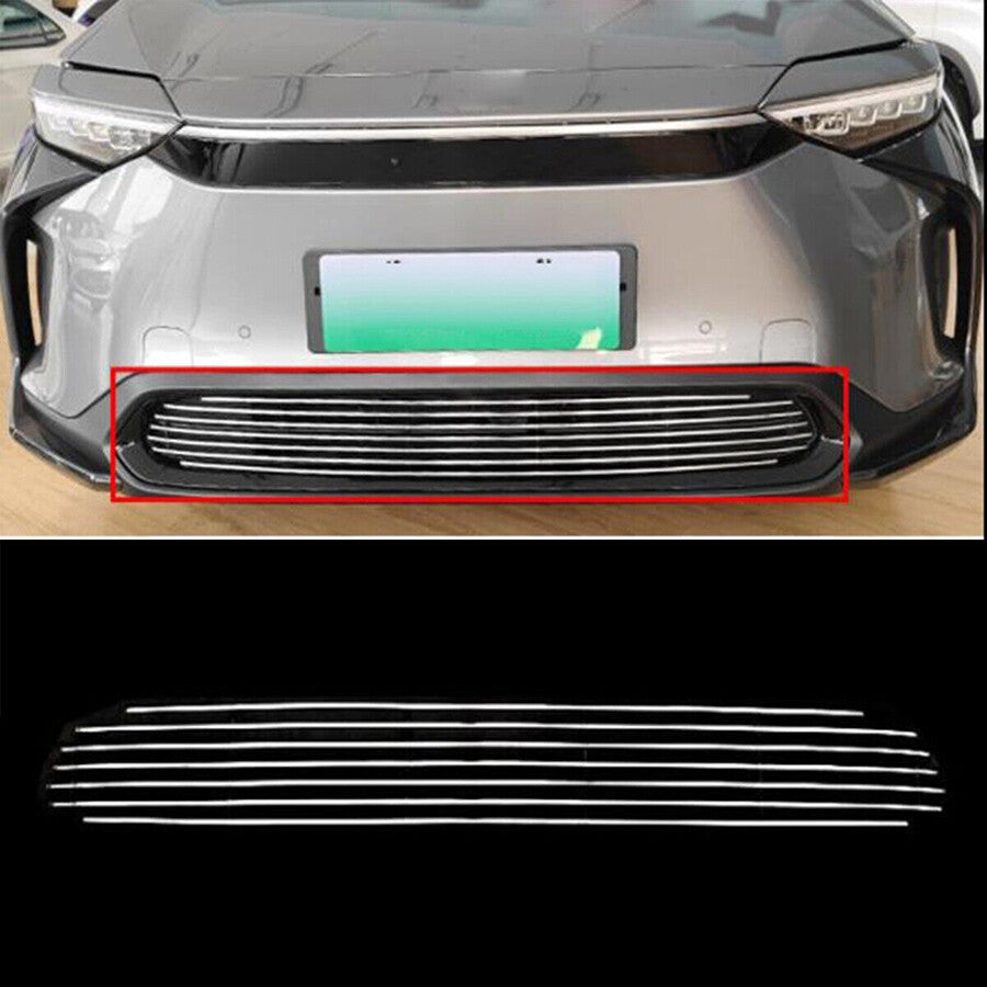 for Toyota BZ4X 2023-2024 Chrome Aluminum Front Bumper Lower Grille Grill Cover