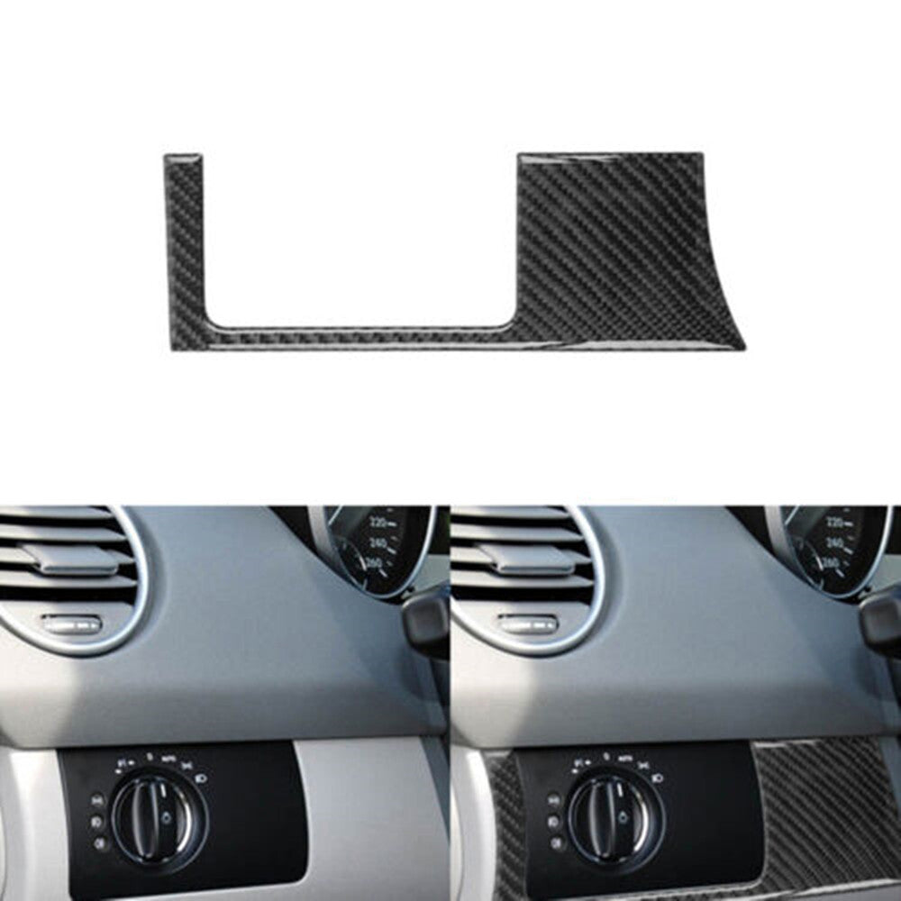 8Pcs Carbon Fiber Navigation Screen Cover Trim For Tacoma 2016-2021 Black v