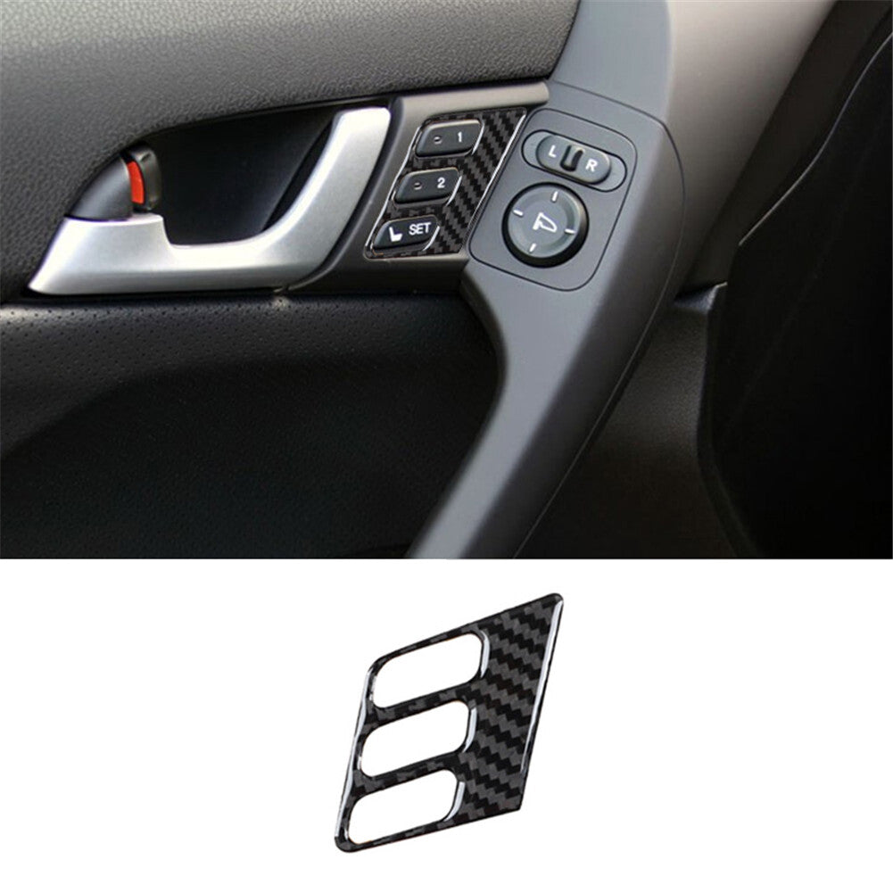 Carbon Fiber Interior Review Mirror Control Cover Trim for Acura TSX 2009-2014