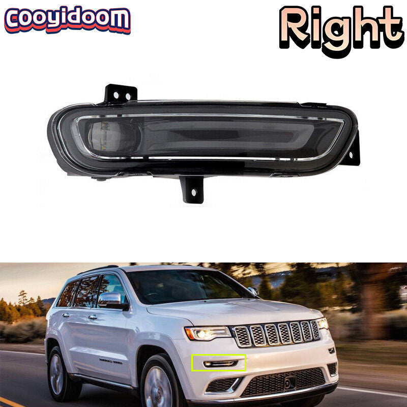 for Jeep Grand Cherokee 2017-2021 Right Front Fog Lamp LED Light Passenger Side