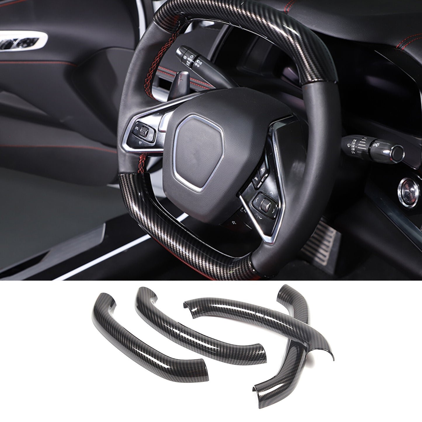ABS carbon fiber front for seat side panel decorative cover suitable for FJ Cruiser 2007-21- v