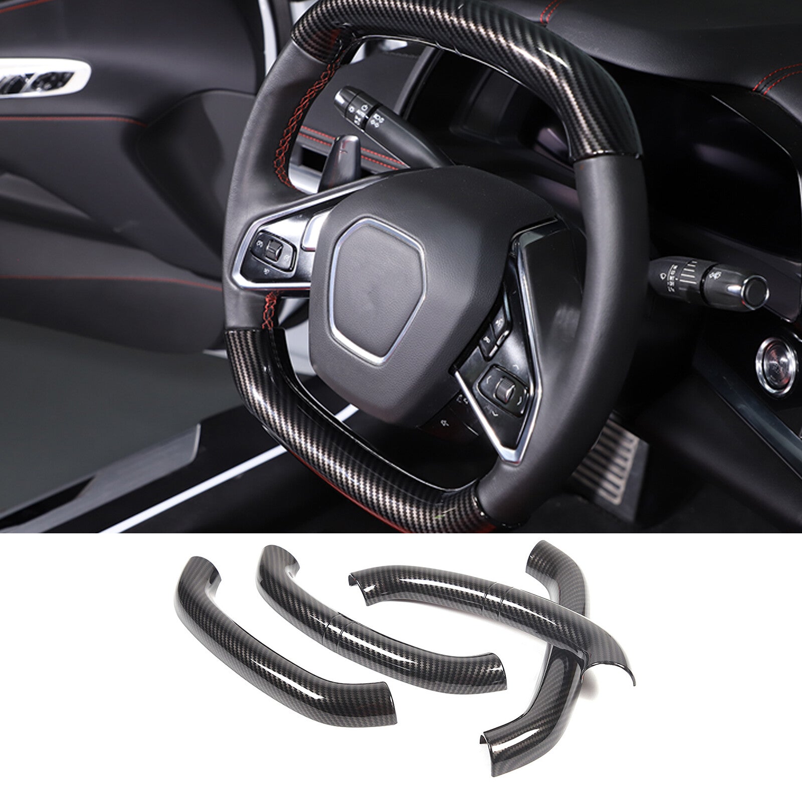 ABS carbon fiber front for seat side panel decorative cover suitable for FJ Cruiser 2007-21- v