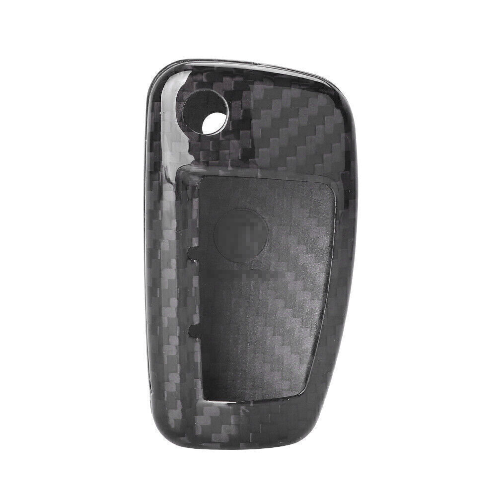 Carbon Fiber Key Remote FOB Case Shell Fits for Audi A3 for A4 TT R8 Q3 Q5 Flip Key case Q