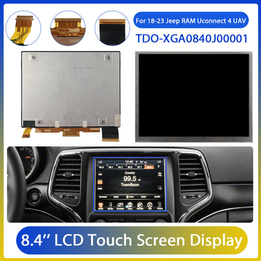 TDO XGA084 8.4 Uconnect 4C UAQ LCD Monitor Touch Screen Blue Silver Replacement