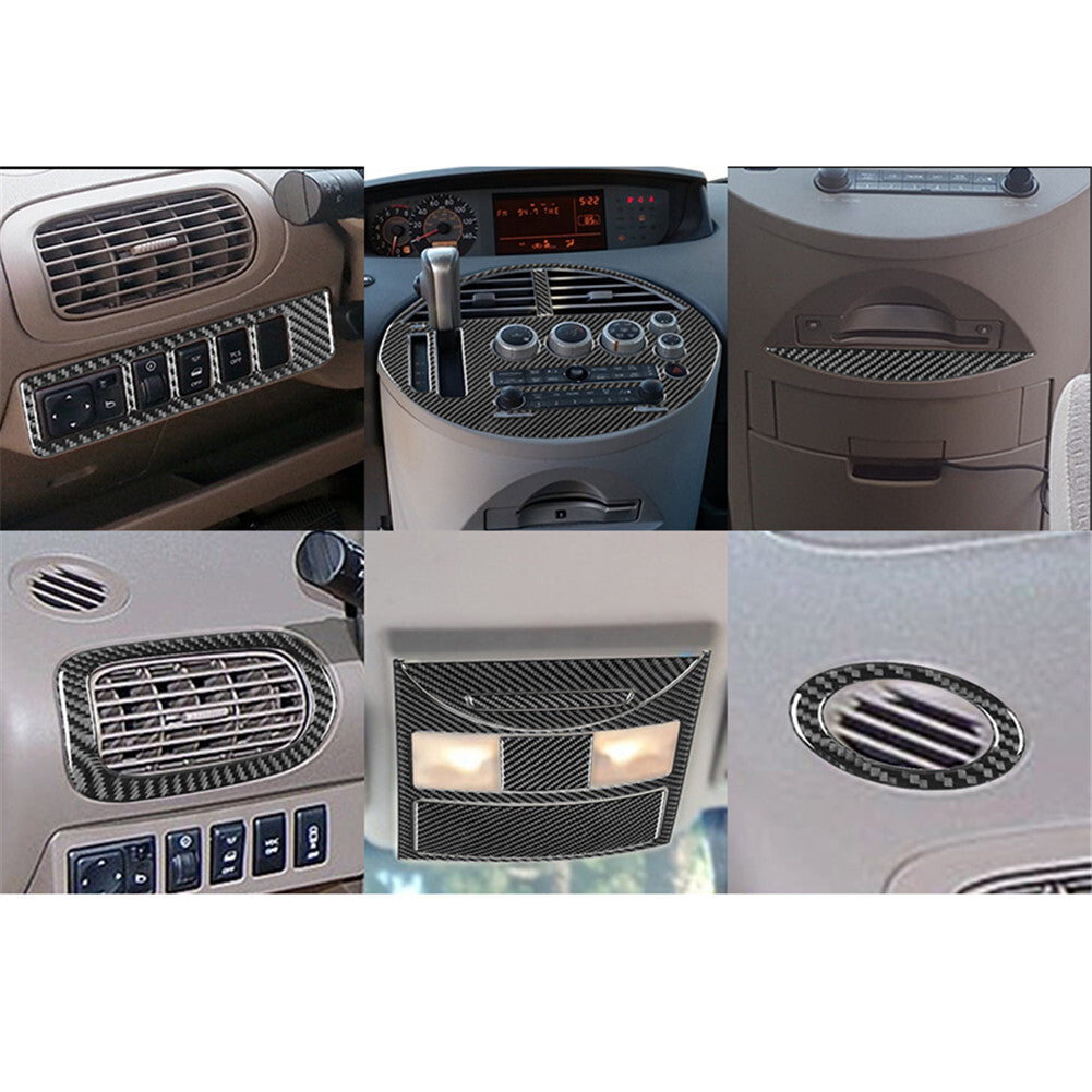 4Pcs Carbon Fiber Window Button Panel Trim Cover for Chrysler 300 2008-2010 v