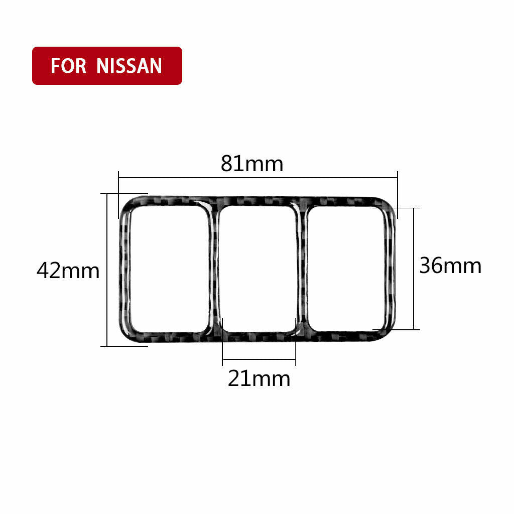 Carbon fiber console heating button panel frame cover for Nissan 370Z 2009 - 2020