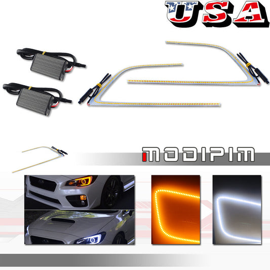 Dual Color DRL LED Light Circuit Board C-Ring Fits 15+ for Subaru WRX STI Headlights - v