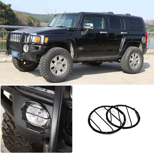 Black carbon steel taillight decorative frame cover suitable for Hummer H3 2005-2009- v