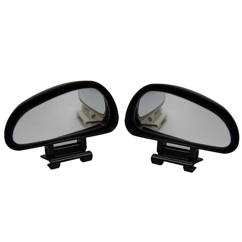 2-piece adjustable rotating wide-angle blind spot rearview mirror with auxiliary lens - n