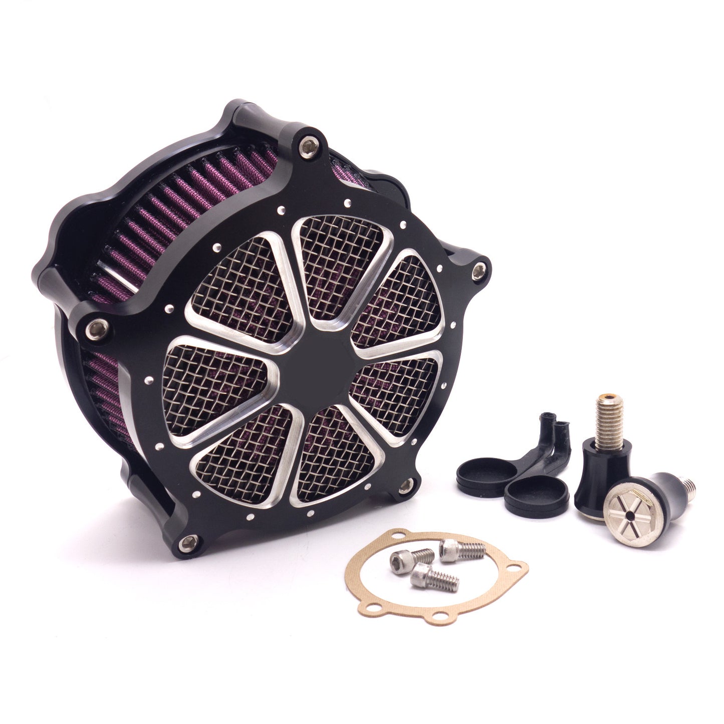 Black CNC Air Cleaner Intake Filter System for Harley Sportster 883 1200XL 04-14 Q