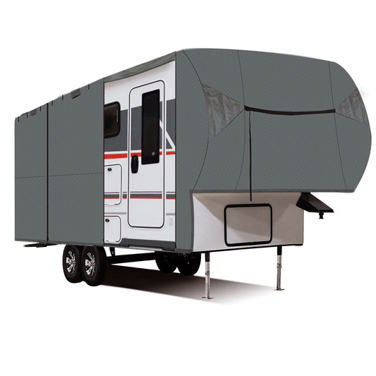 new 33'-37' ft 4-story 5-wheel motorhome/RV/camper with storage, grey protective cover, UV resistant. n
