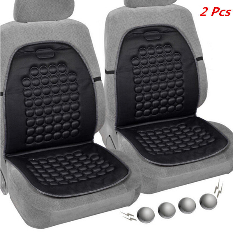 2 Pcs Car Black Chair Cushions Pad Foam Bubble for Seat Massage Therapy Lumbar Pad