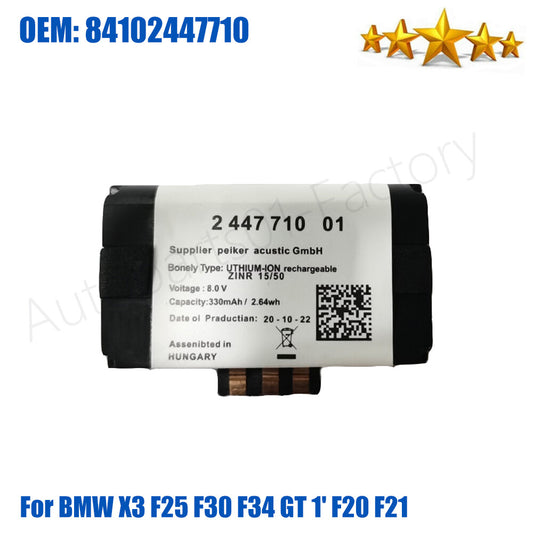 84102447710 SOS Emergency Battery for BMW X3 F25 F30 F34 GT 1' F20 F21
