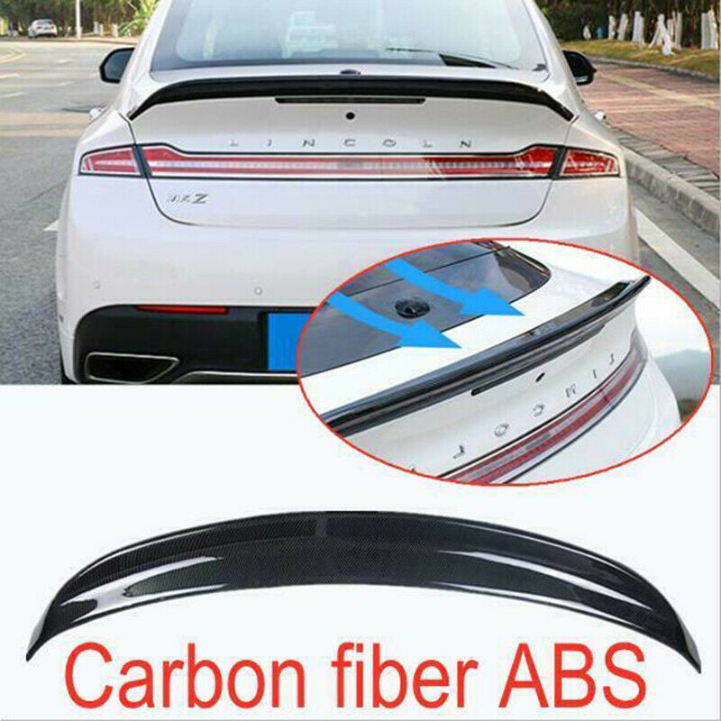 Carbon Fiber ABS for Lincoln MKZ 2013-2021 Rear Tail Trunk Spoiler Wing Lip Trim