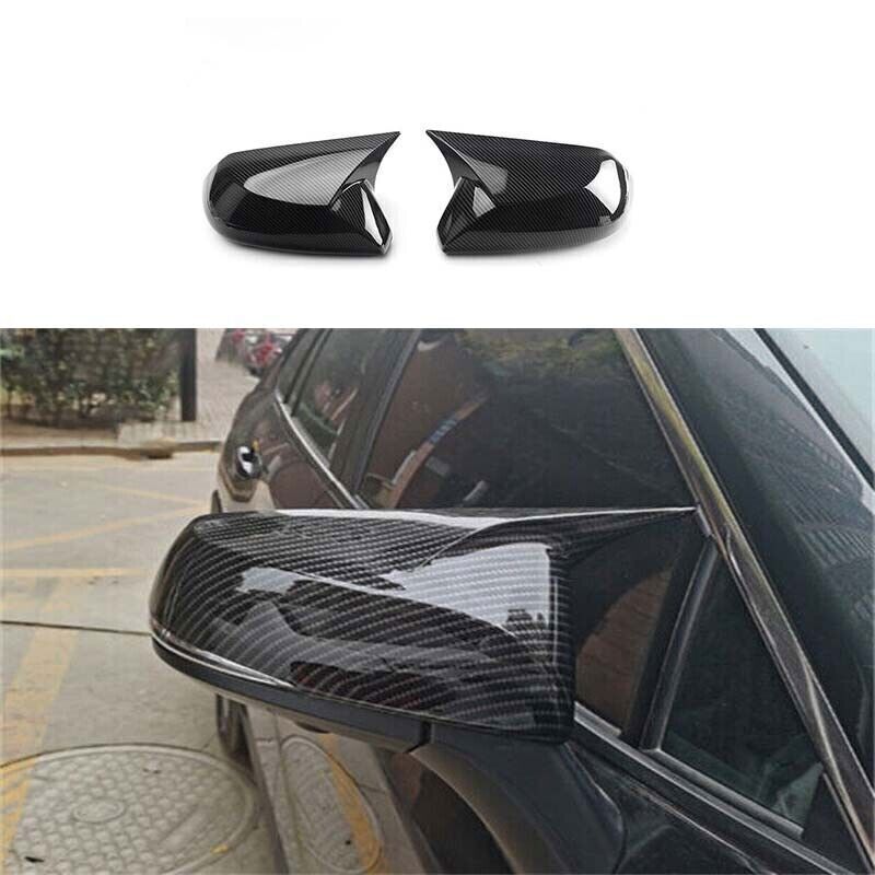 for Toyota Highlander 20-23 Carbon Fiber Cover Trims OX Horn Rear View Mirror 2X