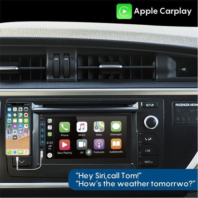 Car Radio Kit 7 Double Din Stereo with Apple Carplay Android Auto MP5 Video