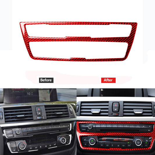 Red Carbon Fiber Navigation Console Cover Trim for Tiguan 2013-2017 C v