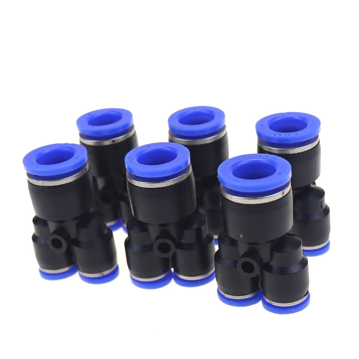 6-piece pneumatic reduction Y-joint air pusher 3-way connector pipe OD 1/2 to 5/16