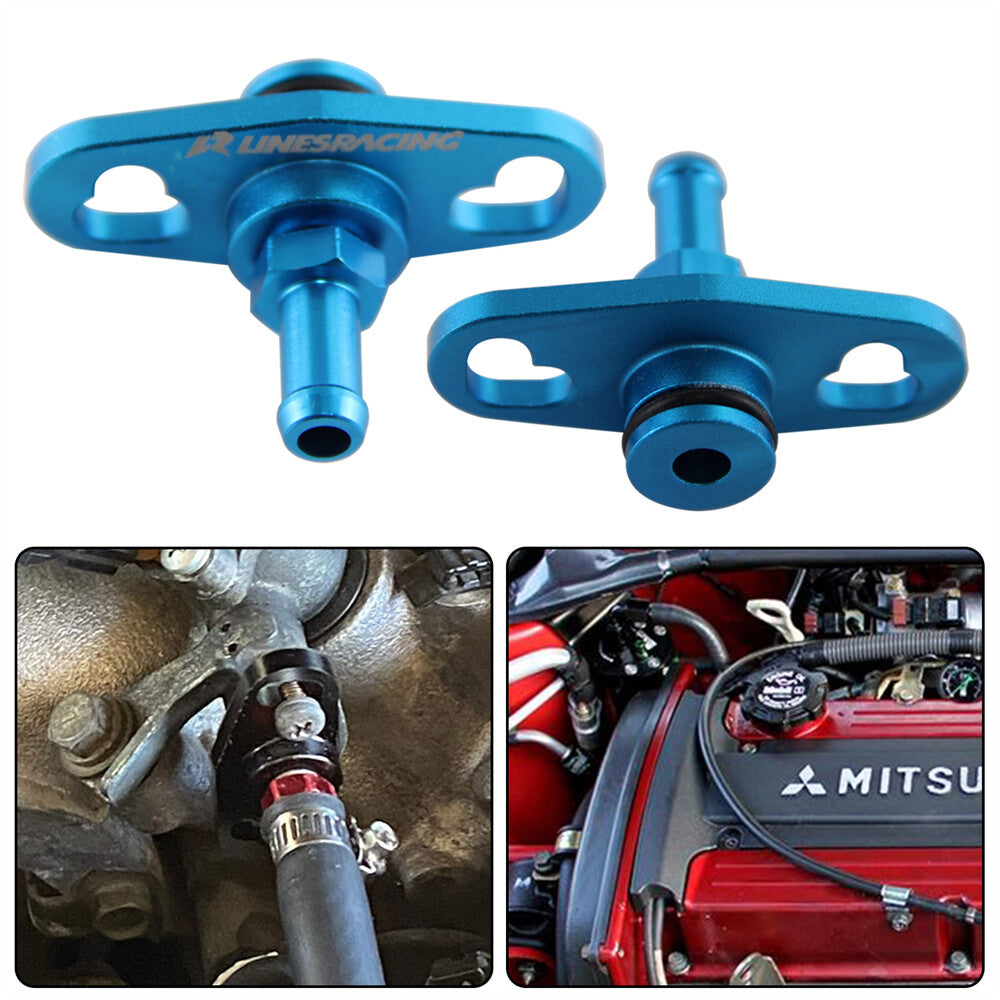 2PCS Fuel Rail Adapter With 6mm Tail for Mitsubishi Evo 1 2 3 ECLIPSE DSM CD9A