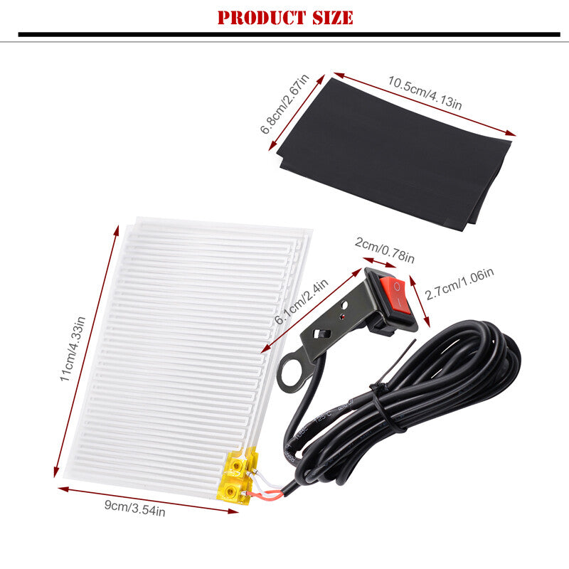 Upgraded 12V Motorcycle/Scooter Heated Handrail /Handle Heater Cover n