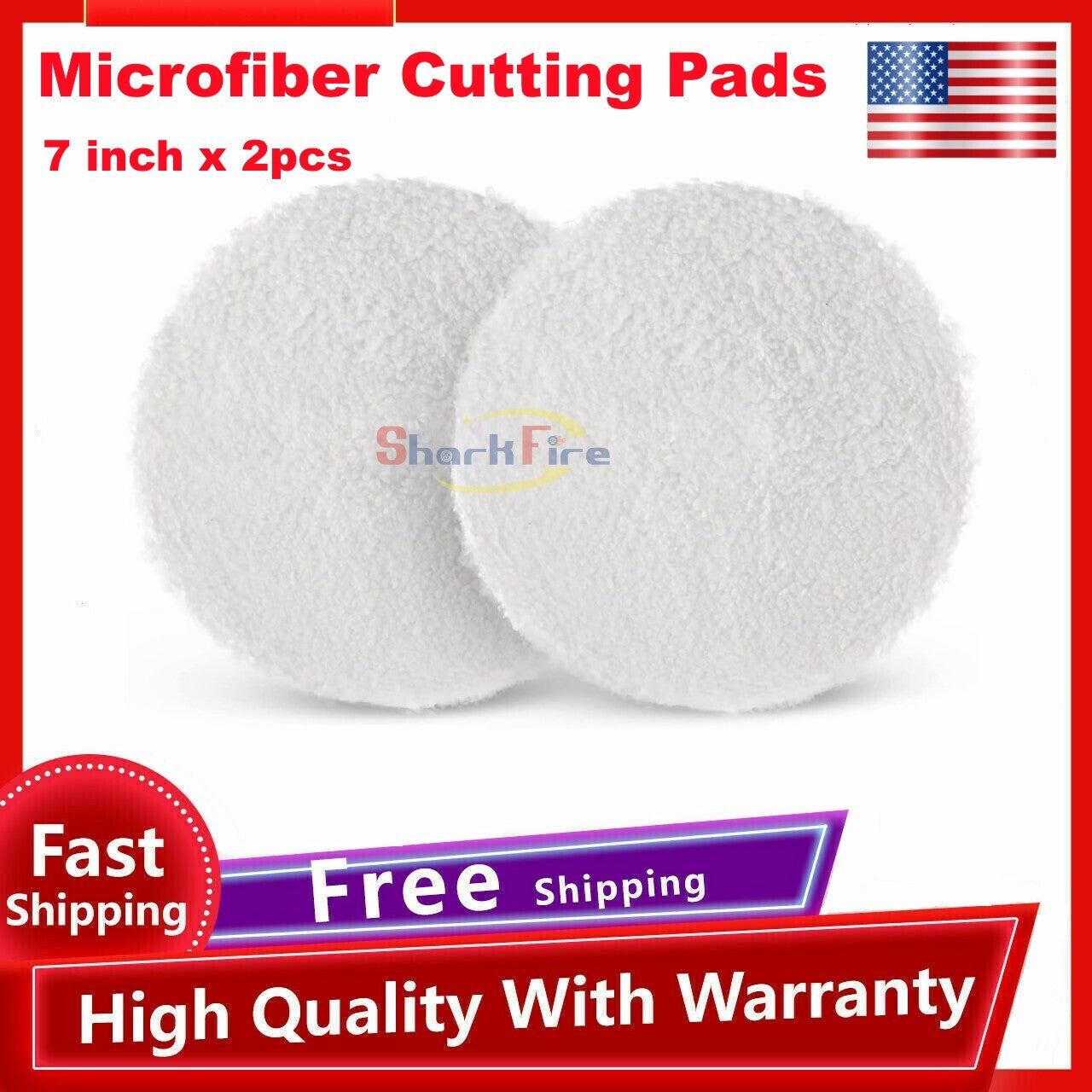 7-inch microfiber cutting pad polishing disc soft wax removal pad for car polishers