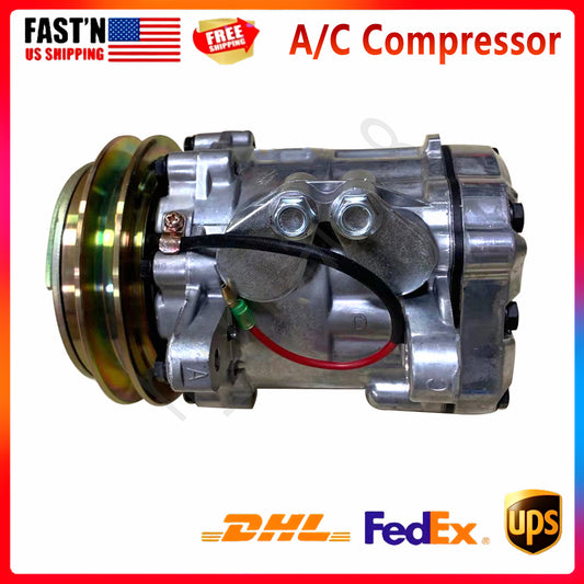 A/C Compressor w/Clutch for Komatsu Hitachi Excavators - NEW