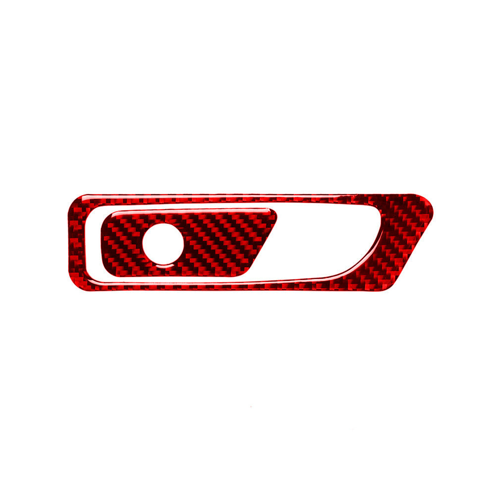 Red Carbon Fiber Passenger Side Armrest Box Cover Trim for Audi Q7 SQ7 2016-2019