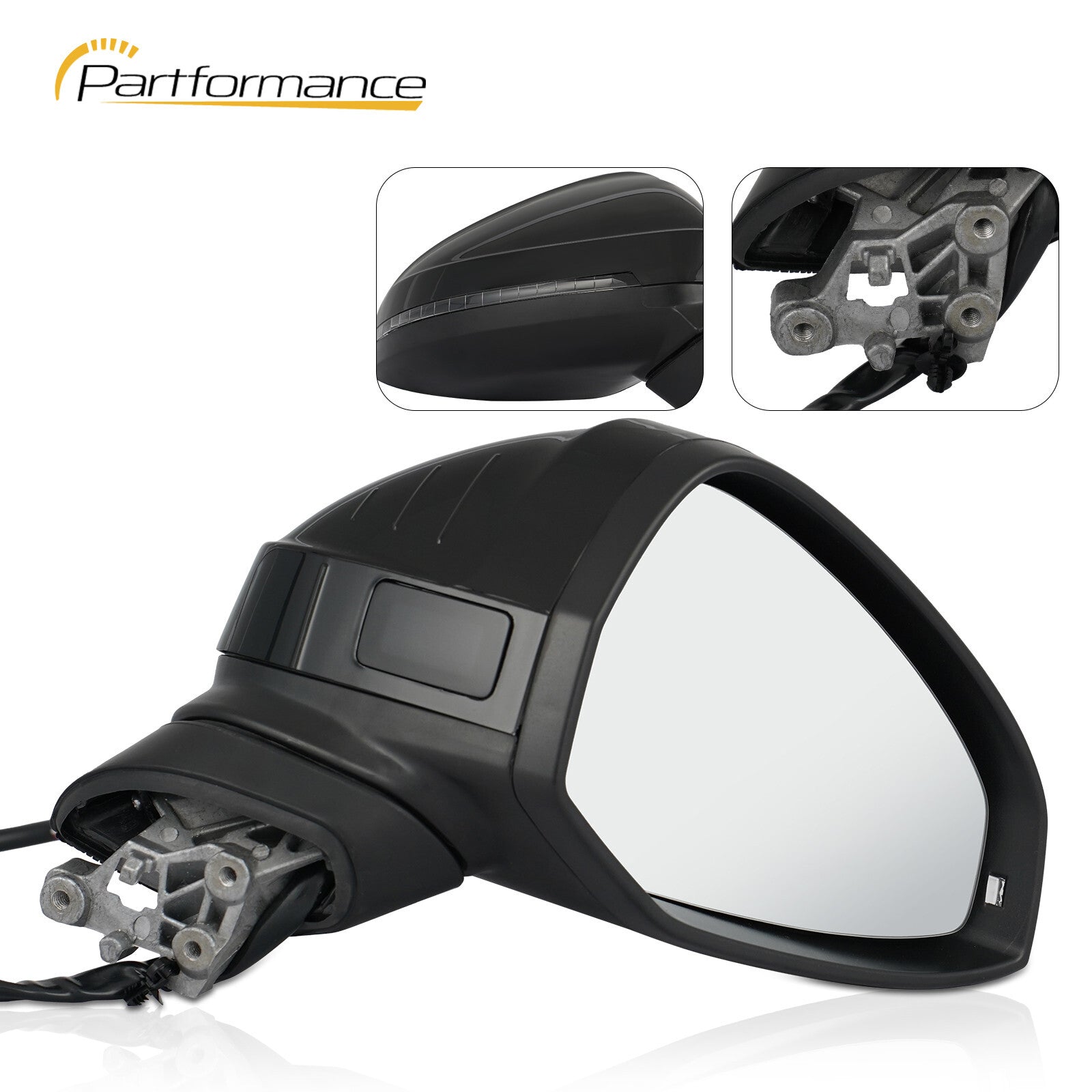 Applicable to 2017, 2019, 2021 for Audi for A4 mirror with blind spot, right passenger side view.