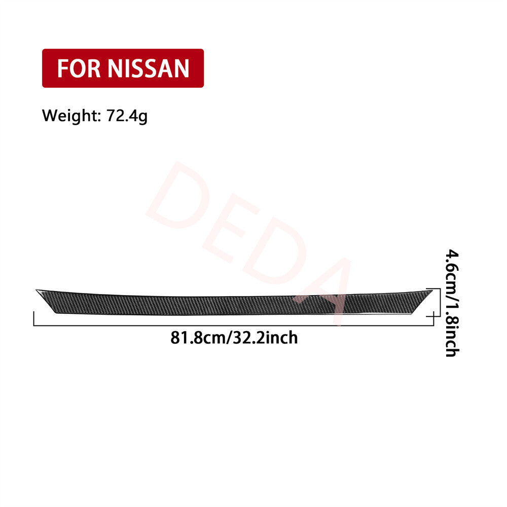 Carbon Fiber Rear Tailgate Trunk Strips Cover for Nissan Altima Teana 2013-2018