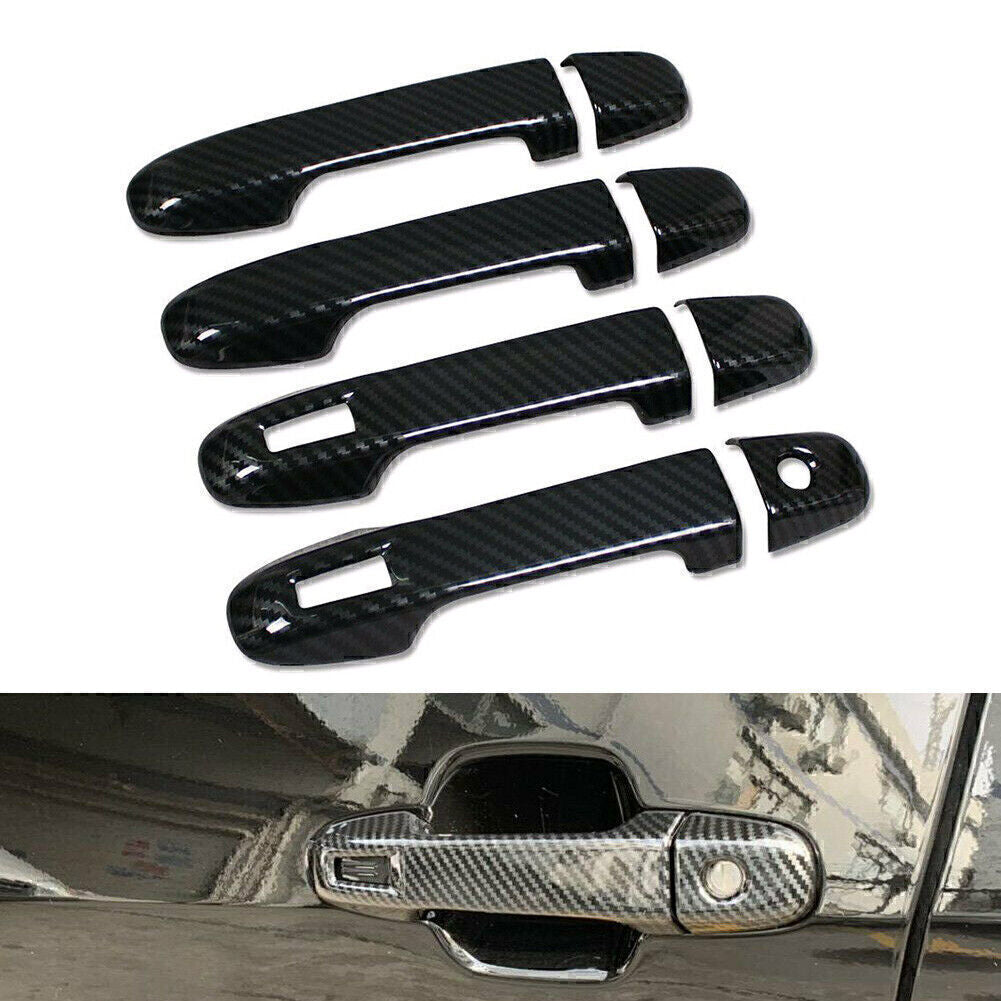 Car door handle cover trim covered in carbon fiber, suitable for Subaru Forester 2019-2022.