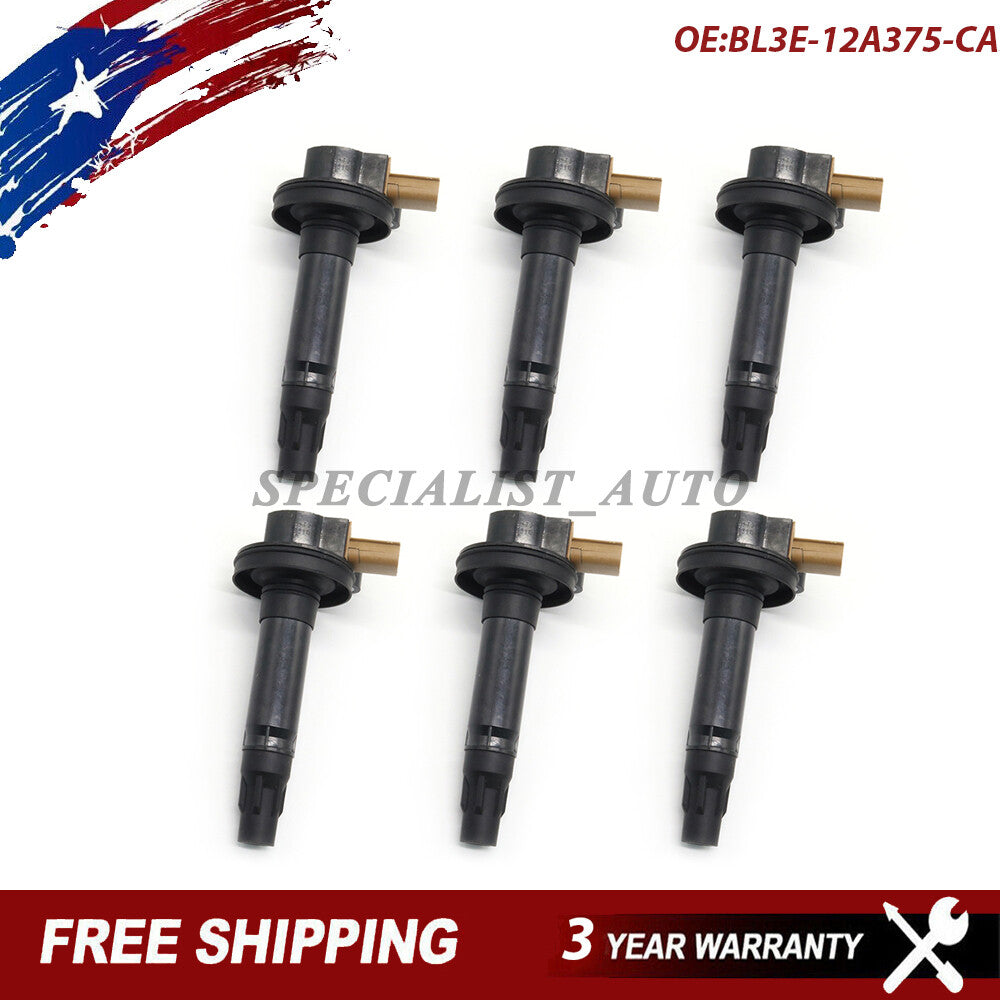 6PCS Ignition Coil for Ford F-150 Expedition for Lincoln MKT 3.5L BL3E-12A375-CA