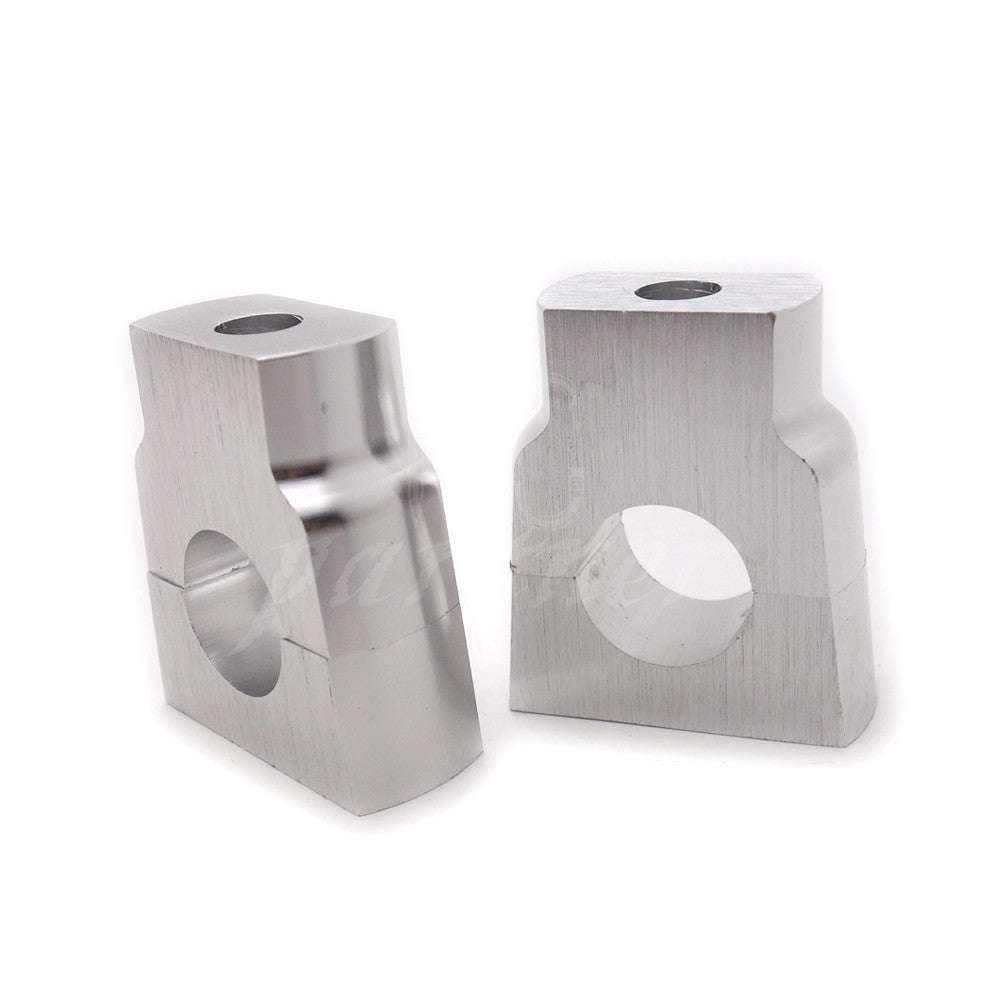 7/8â€?22mm Silver CNC Aluminium Handle Bar Mount Adapter Risers Clamp For ATV Q
