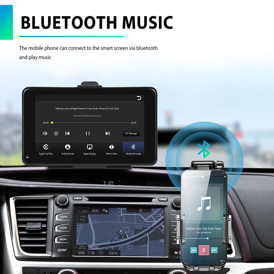 7-inch for smart screen player with touchscreen, wireless CarPlay and Android Auto Radio - n