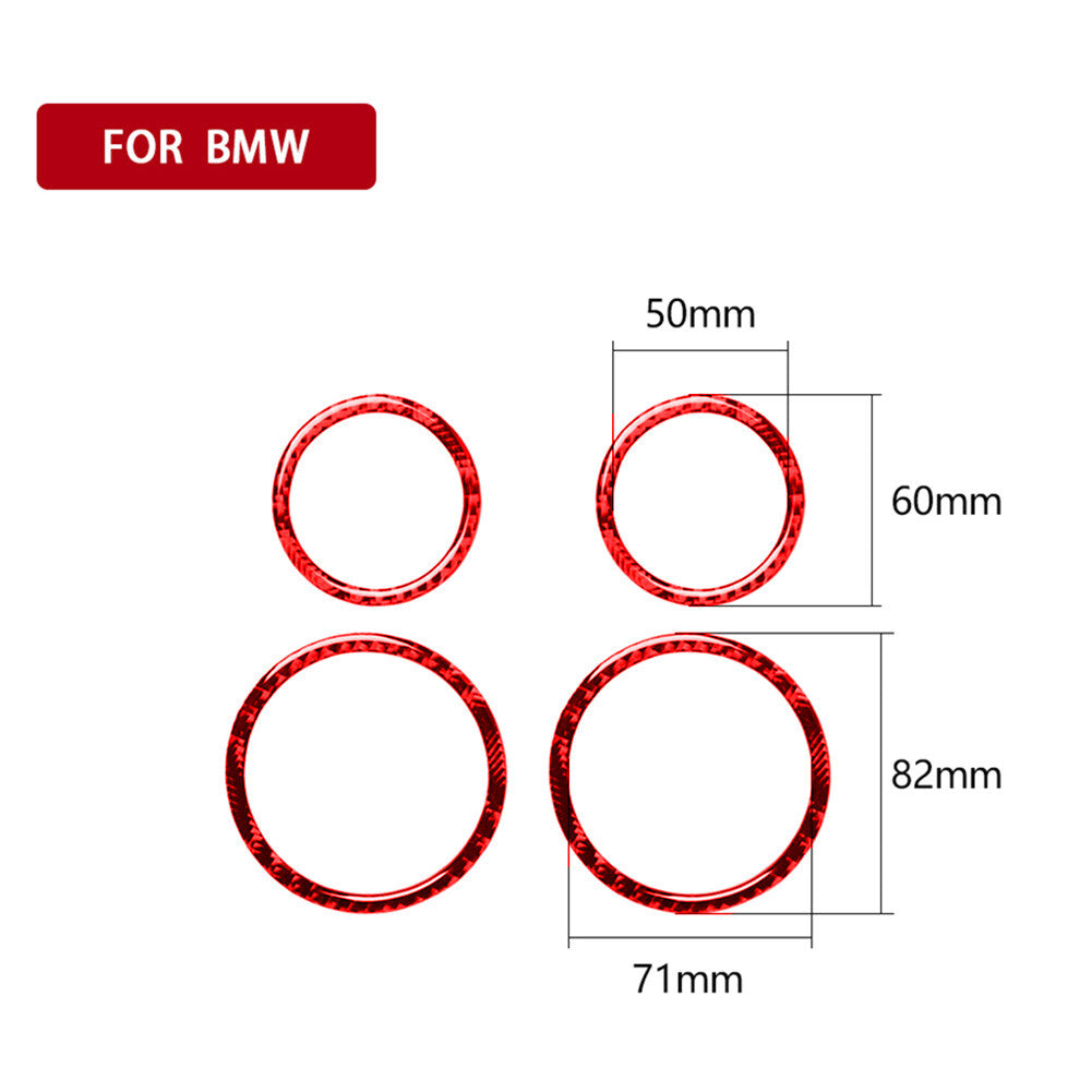 Red carbon fiber interior door stickers are suitable for BMW 3 Series E46 1998-05