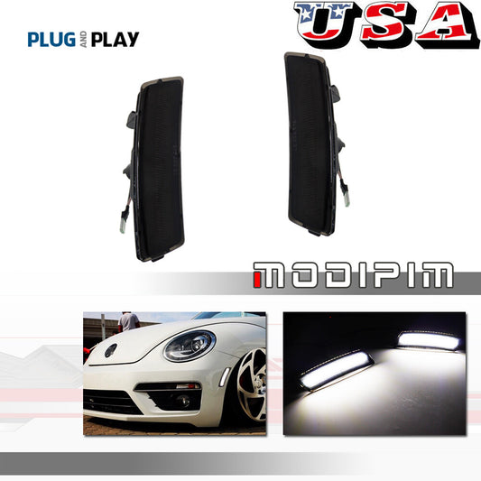 LED White Front Side Marker Lights for 2012 - 2019 for VW Beetle, for Tiguan - v
