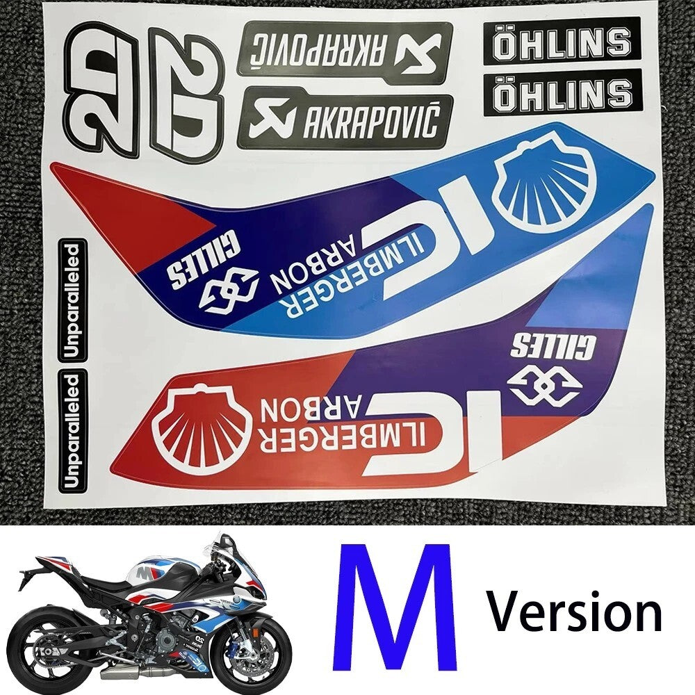 FOR S1000RR 2020 2021 2022 S1000RR Motorcycle Lower Belly Pan Decal Sticker Kit