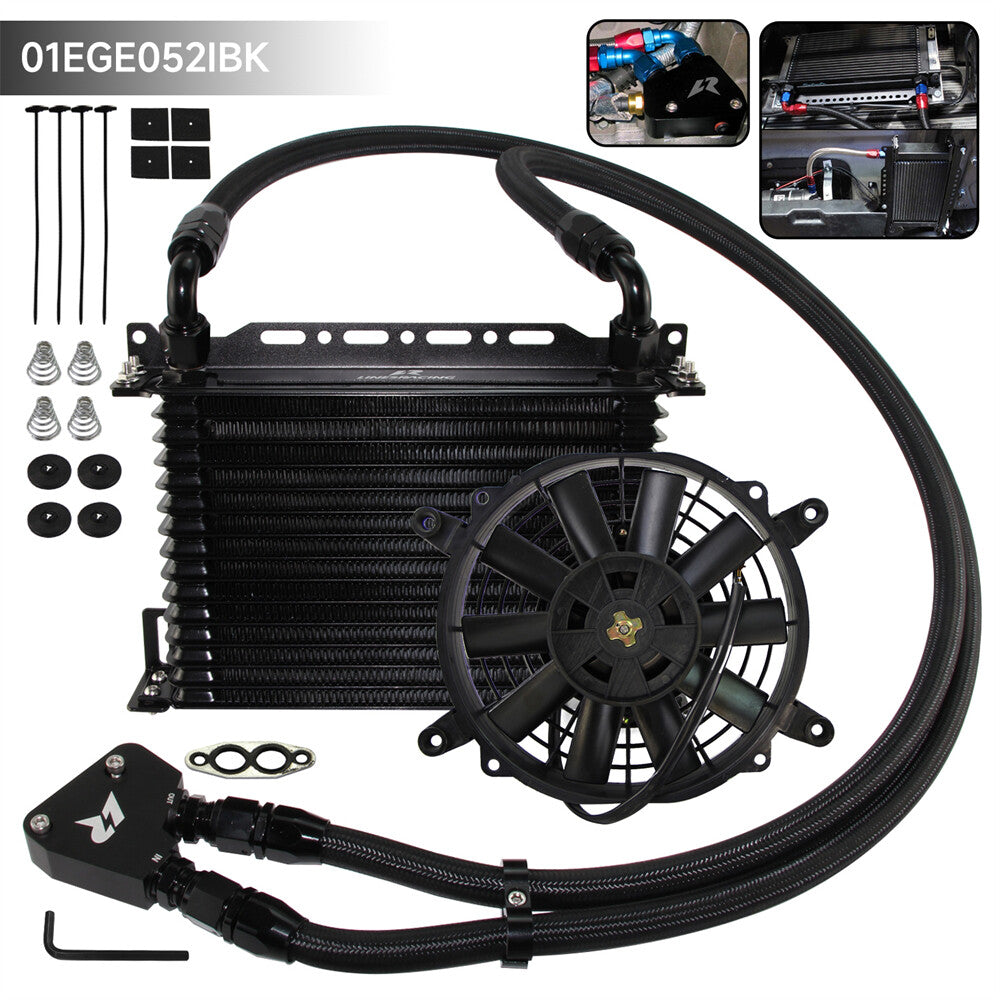 15 Row Oil Cooler Kit for Corvette C5 LS1 LS2 LS3 LS6 LS7 LS9 +7Electric Fan