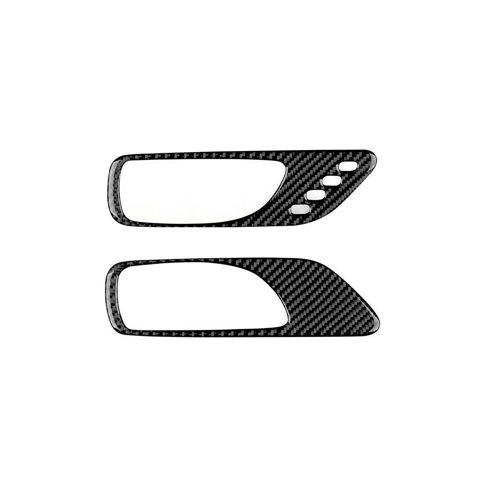 2Pcs Carbon Fiber Front Fog Light Strip Frame Trim For Macan 2015-2017 v