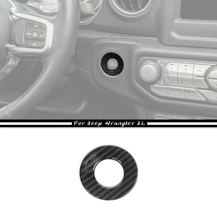 For 2018-2023 for Jeep for Wrangler JL Carbon Engine Start Stop Push Button Switch Trim v