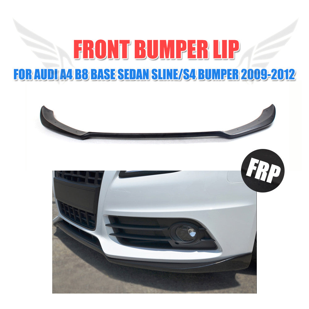 Unpainted Front Bumper Lip Chin Spoiler Fit for Audi A4 B8 Sline Bumper 09-12FRP