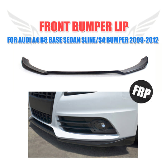 Unpainted Front Bumper Lip Chin Spoiler Fit for Audi A4 B8 Sline Bumper 09-12FRP