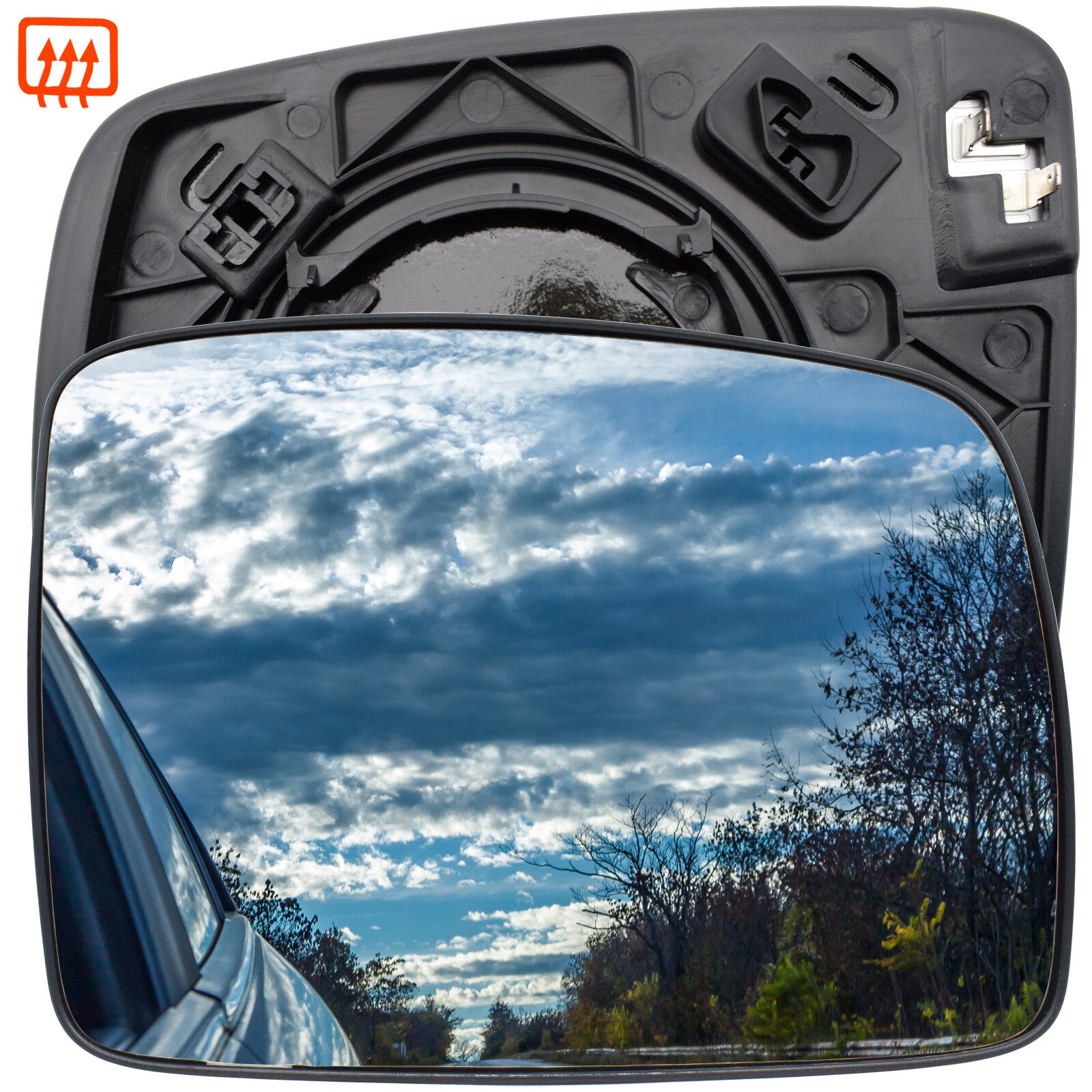 for Land Rover Discovery 3 Freelander 2 Range Side Wing Mirror Glass Heated RH Q
