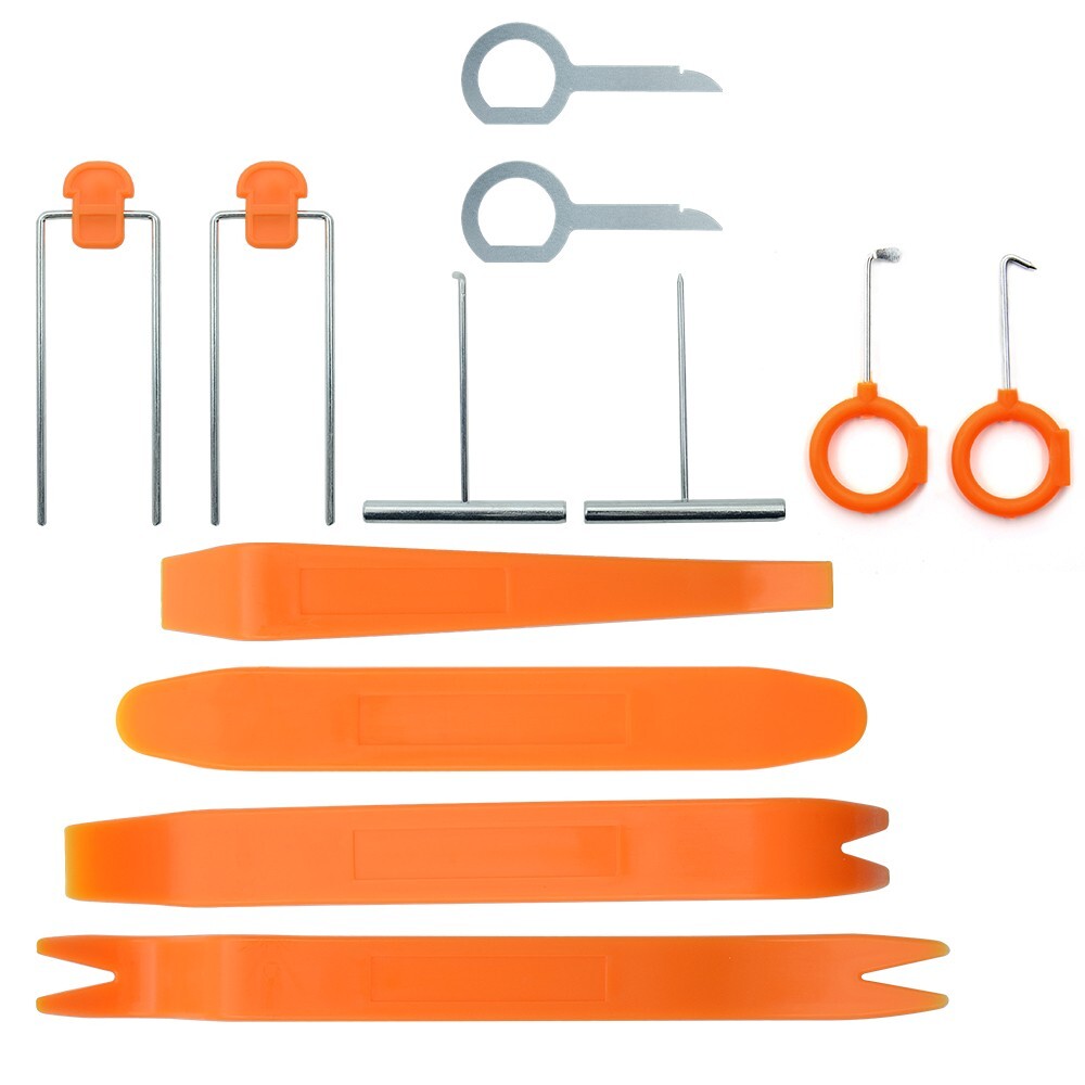 13Pcs Auto Door Clip Panel Trim Removal Tool Kits Thick Plastic Car Tools v