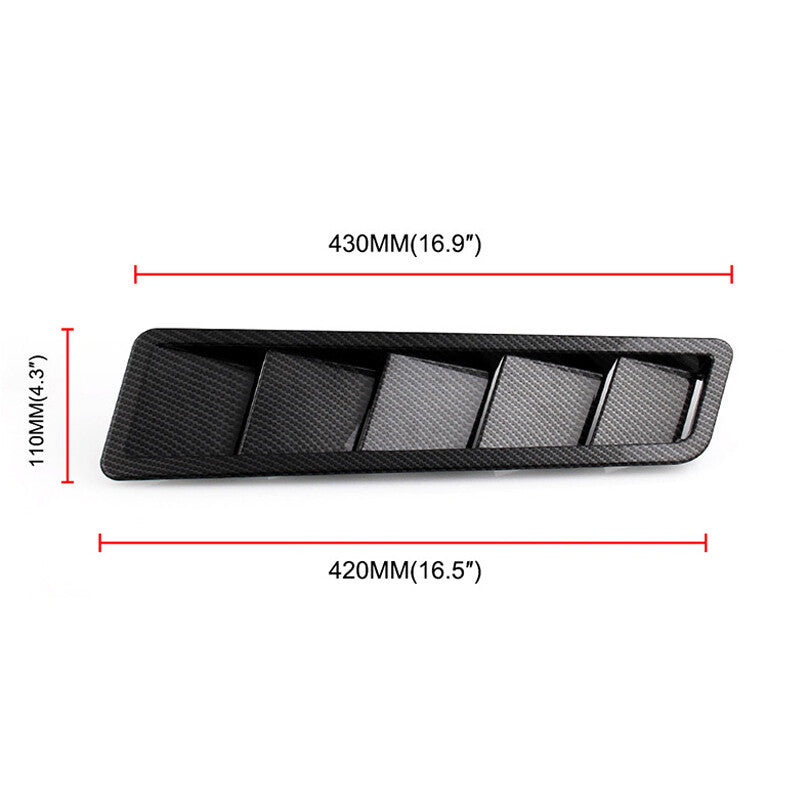 2-Piece Universal Carbon Fiber Exterior Mask Ventilation Panel Cooling Panel External Kit ABS- n