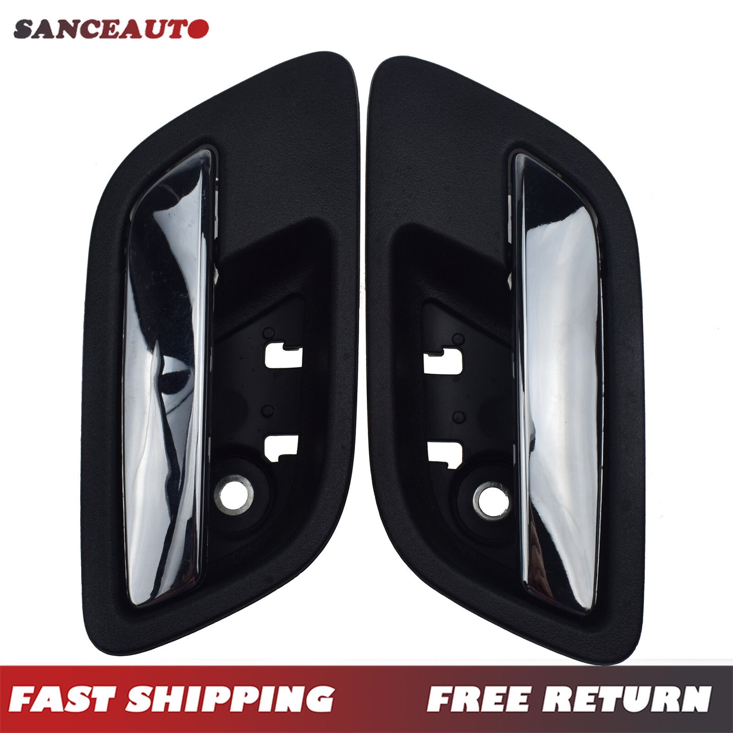 2-pack of LH right-hand black/chrome rear interior door handles for GMC n