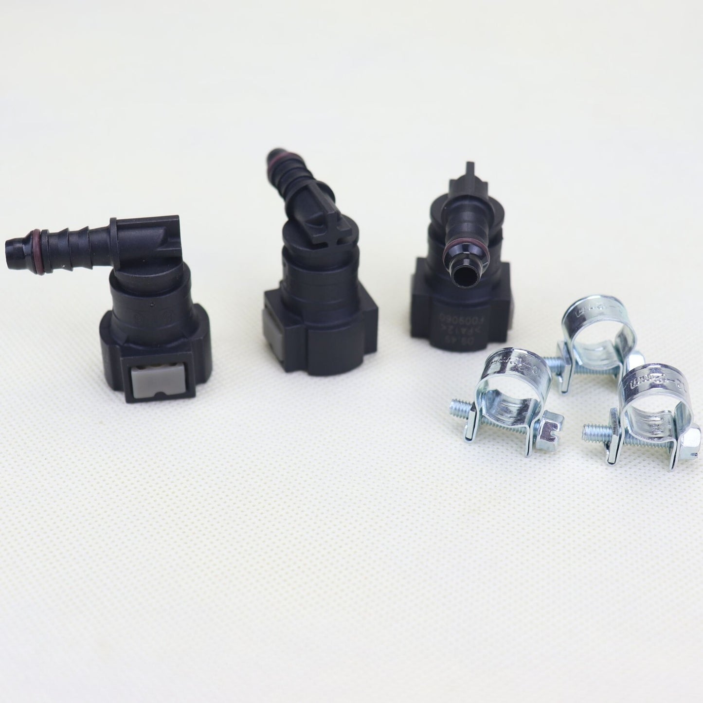 3-pack 90 Deg elbow SAE 9.49 fuel line quick release connector nylon hose ID 1/4
