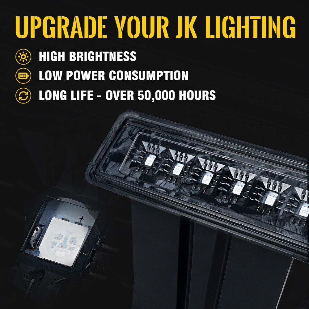 The third spare tire LED brake light, high-mounted stop light, is suitable for Jeep for Wrangler JK 07-18
